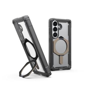 UAG Plasma XTE Samsung Galaxy S26 MagSafe tok megerősített peremmel, kitámasztóval, Ash/titanium kép