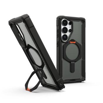 UAG Plasma XTE Samsung Galaxy S26 Ultra MagSafe tok megerősített peremmel, kitámasztóval, Black/orange kép