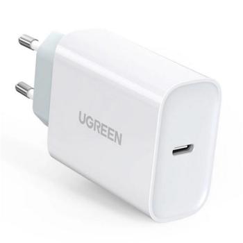 UGREEN A8EU hálózati töltő Type-C aljzat (30W, PD gyorstöltő 4.0) FEHÉR kép