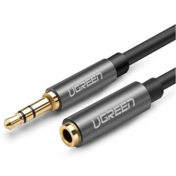 Ugreen AUX 3.5mm mini jack hosszabbító kábel, 1m, ezüst kép