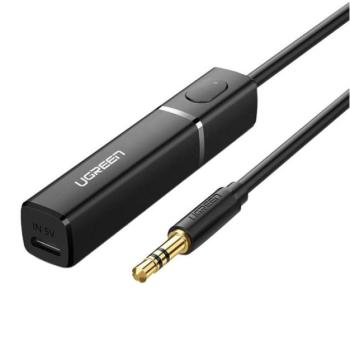 UGREEN bluetooth audió adapter (microUSB aljzat, v5.0, 3.5mm jack, AUX) FEKETE kép