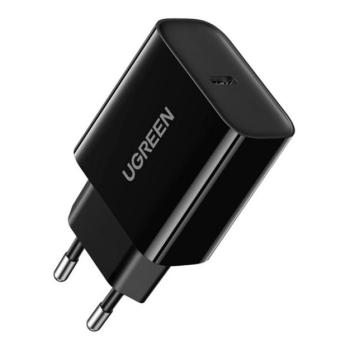 UGREEN CD137 hálózati töltő Type-C aljzat (20W, PD gyorstöltő 3.0) FEKETE kép