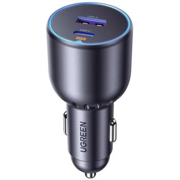 Ugreen EC701 USB-C-USB-A autós töltő, 63W, fekete kép