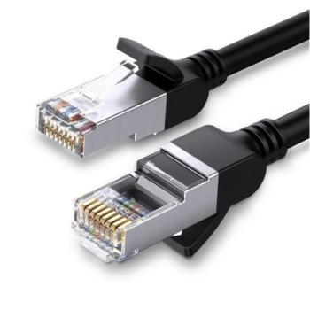 Ugreen Ethernet RJ45 hálózati kábel, fém csatlakozókkal, Cat.6, UTP, 0.5m, fekete kép