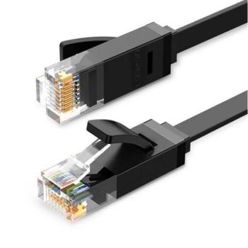 Ugreen Ethernet RJ45 lapos kábel, Cat.6, UTP, 0,5m, fekete kép