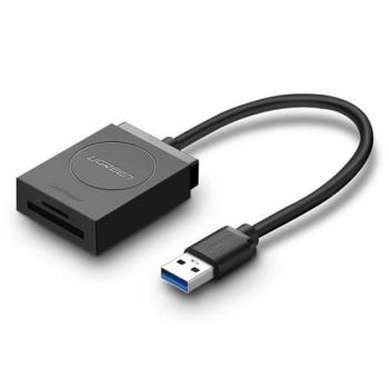 UGREEN kártyaolvasó (microSD / SD + fix USB kábel) FEKETE kép
