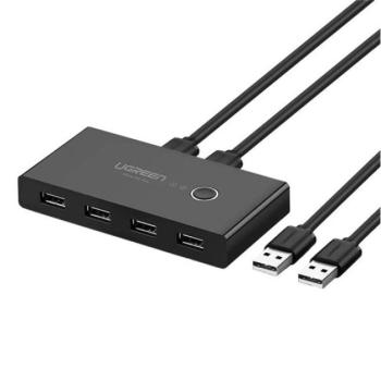 Ugreen KVM USB-A switch, 2x4 USB-A 2.0, fekete kép