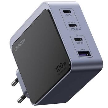 Ugreen Nexode Air X565 3xUSB-C-USB-A hálózati töltő, 100W, szürke kép