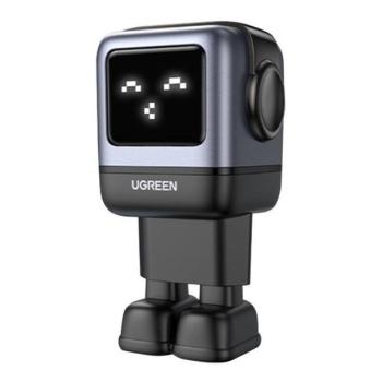 Ugreen Nexode RG 3 Port GaN gyorstöltő adapter, 65W, fekete-ezüst kép