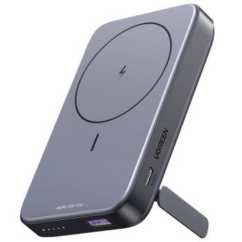 Ugreen PB206 mágneses Powerbank / külső akkumulátor, USB-A-USB-C, 10000mAh, 20W, szürke kép