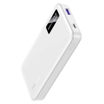UGREEN PB311 vésztöltő USB+Type-C aljzat (10000mAh, 20W, PD gyorstöltő, LED kijelző) FEHÉR kép