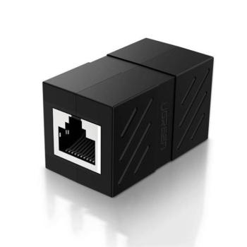 UGREEN RJ 45 hálózati Keystone Jack In-Line csatoló anya anya 1db (fekete) kép