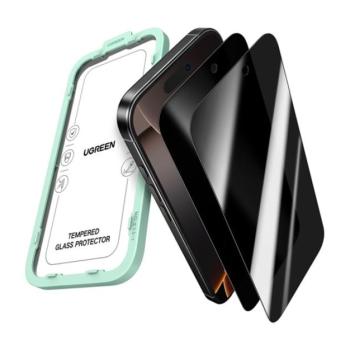 UGREEN SP1154 képernyővédő üveg 2db (betekintés ellen, 0.33mm, 9H + segédkeret) ÁTLÁTSZÓ Apple iPhone Air kép