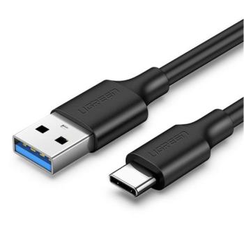 UGREEN US184 adatkábel (USB - Type-C, 3A, gyorstöltő, 50cm) FEKETE kép