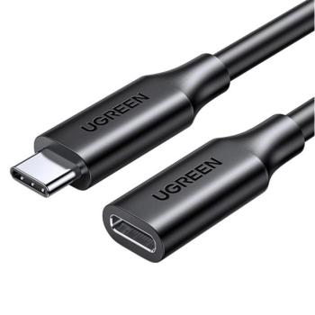 UGREEN US353 hosszabító kábel (Type-C aljzat - Type-C, 100W, 4K, 100cm) FEKETE kép