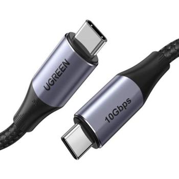 Ugreen US355 USB-C / USB-C gyorstöltő- és adatkábel, 100W, 1m, fekete kép