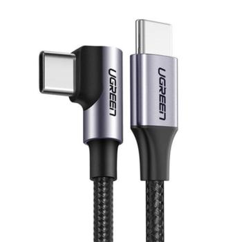 Ugreen USB-C-USB-C, QC 3.0 adatkábel, PD, 3A, 60W, 1m, fekete kép