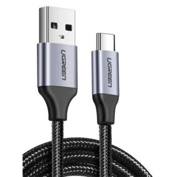 Ugreen USB-C / USB gyorstöltő- és adatkábel, 0,25m, alumínium-fekete kép