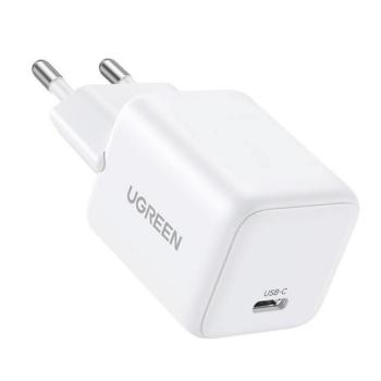 UGREEN X512 hálózati töltő Type-C aljzat (20W, GaN, PD gyorstöltő, mini) FEHÉR kép