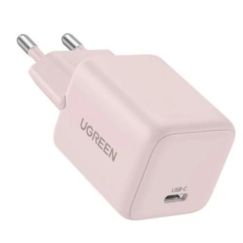 UGREEN X512 hálózati töltő Type-C aljzat (20W, GaN, PD gyorstöltő, mini) RÓZSASZÍN kép