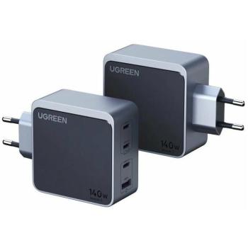 Ugreen X570 3xUSB-C-USB-A hálózati töltő, GaN, 140W, fekete-szürke kép