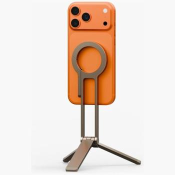 Uniq Arcus MagSafe kompatibilis Selfie bot / Tripod állvány kulcsatartóra akasztható résszel, arany kép