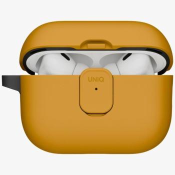 Uniq Clyde Apple AirPods Pro 3 tok karabinerrel, sárga-szürke kép