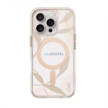 Uniq Coehl Verdure Magnetic Charging tok iPhone 16 Pro - rózsaszín mintás kép