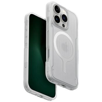 Uniq Combat Active Luminous Magclick Apple iPhone 16 Pro Max MagSafe tok, átlátszó-fehér (világítós) kép