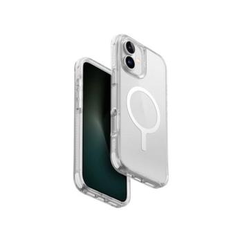 Uniq Combat Apple iPhone 16 Plus Magsafe szilikon tok, átlátszó/fehér kép