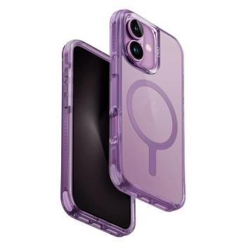 Uniq Combat Magclick Charging tok iPhone 16 Plus - átlátszó rózsaszín szegéllyel kép