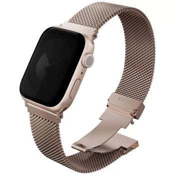 Uniq Dante Pro Apple Watch 1/2/3/4/5/6/7/8/9/10/11/SE/SE2/SE3 (40/41/42mm) rozsdamentes acél szíj, rozéarany kép