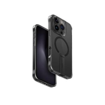 Uniq Eleva Apple iPhone 16 Pro Magsafe szilikon tok tartó résszel, karbon fekete kép