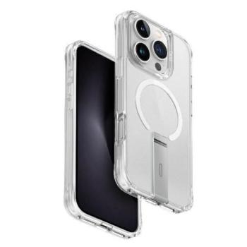 Uniq Eleva with Vertica Stand tok kitámasztóval iPhone 16 Pro - átlátszó kép