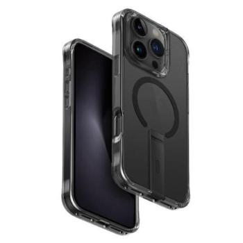 Uniq Eleva with Vertica Stand tok kitámasztóval iPhone 16 Pro - fekete kép