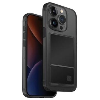 UNIQ etui Air Fender ID iPhone 15 Pro Max 6.7&quot; szürke színű, árnyékolt kártyatok kép