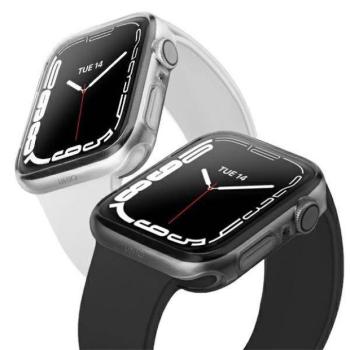 UNIQ etui Glase Apple Watch Series 7/8/9 41mm. Dual Pack átlátszó-füstös tok kép