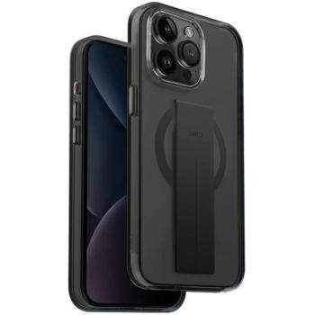 UNIQ etui Heldro Mag iPhone 15 Pro Max 6.7&quot; Magclick töltés fekete füst tok kép