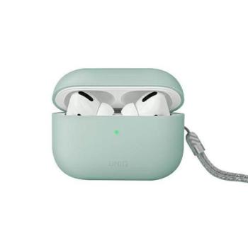 UNIQ etui Lino AirPods Pro 2 gen szilikon (2022/2023) mentazöld tok kép