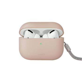 UNIQ etui Lino AirPods Pro 2 gen szilikon (2022/2023) rózsaszínű tok kép