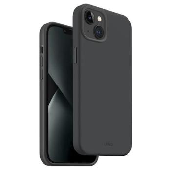 UNIQ etui Lino Hue iPhone 14 Plus / 15 Plus 6.7&quot; Magclick Charging szénszürke tok kép