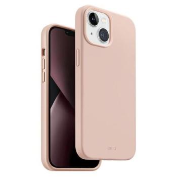 UNIQ etui Lino Hue iPhone 14 Plus / 15 Plus 6.7&quot; Magclick töltés rózsaszín tok kép