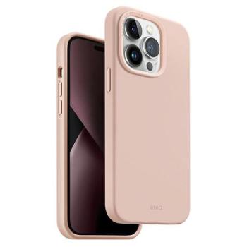 UNIQ etui Lino Hue iPhone 14 Pro Max 6,7&quot; Magclick Charging rózsaszín tok kép