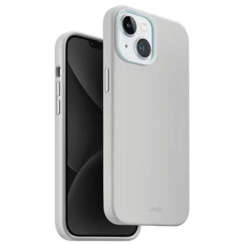 UNIQ etui Lino Hue iPhone 15 6.1&quot; Magclick Charging szürke tok kép