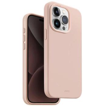 UNIQ etui Lino Hue iPhone 15 Pro 6.1&quot; Magclick Charging rózsaszín tok kép