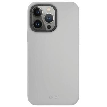 UNIQ etui Lino Hue iPhone 15 Pro Max 6.7&quot; Magclick töltés kréta szürke tok kép