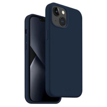 UNIQ etui Lino iPhone 14 Plus / 15 Plus 6.7&quot; tengeri kék tok kép