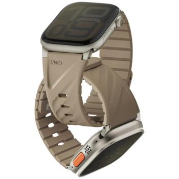 Uniq Fluo Apple Watch 40/41/42/44/45/46/49mm mágneses szíj, bézs kép