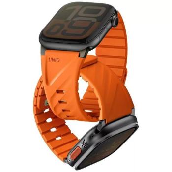 Uniq Fluo Apple Watch 40/41/42/44/45/46/49mm mágneses szíj, narancs kép