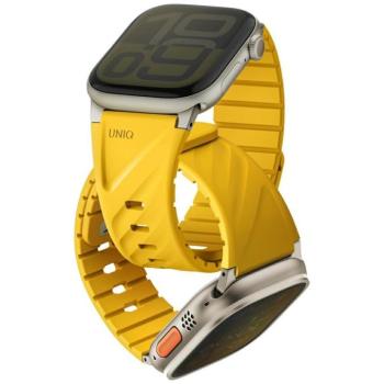 Uniq Fluo Apple Watch 40/41/42/44/45/46/49mm mágneses szíj, sárga kép